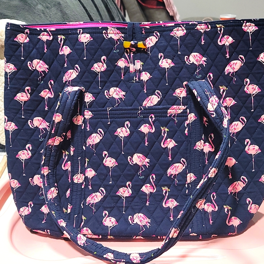 Vera Bradley Flamingo Fiesta Vera Tote NWOT